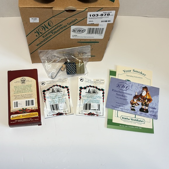 KWO German Incense Smoker Sitting Santa Toy Bag Erzgebirge Germany Christmas NIB - Picture 13 of 14